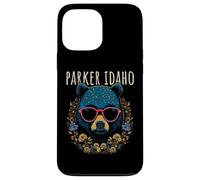 Parker Idaho - Orso divertente con occhiali e fiori Custodia per iPhone 13 Pro Max
