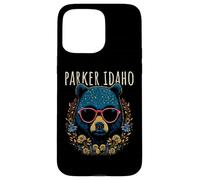 Parker Idaho - Orso divertente con occhiali e fiori Custodia per iPhone 15 Pro Max