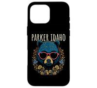 Parker Idaho - Orso divertente con occhiali e fiori Custodia per iPhone 16 Pro Max
