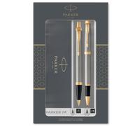 Parker - Im Duo Gift Set With Ballpoint Pen & Rollerball Pen - Brus... NUOVO