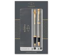 Gift Set sfera M + stilografica M IM Brushed Metal GT Parker