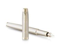 Parker IM monocromatica Penna stilografica | inchiostro blu | finitura e puntale champagne | punta fine | confezione regalo