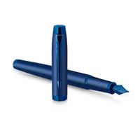 Parker Penna stilografica IM monocromatica, inchiostro blu, punta fine, confezione regalo