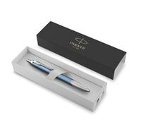 PARKER IM penna a sfera Azzurro e grigio premium con finiture cromate Punta