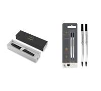 PARKER IM penna roller Nero opaco con finiture nere Punta fine con ricarica