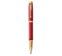 Parker IM penna roller | Rosso laccato premium con finiture in oro | Punta fine con ricarica di inchiostro nero | Confezione regalo