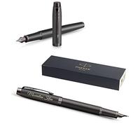PARKER IM - Penna stilografica monocromatica con incisione | penna premium | confezione regalo | pantrone blu | elegante | regalo personalizzato | nome | inciso | anniversario (bronzo)
