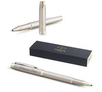 PARKER IM Professionals - Penna roller monocromatica con incisione, penna premium, confezione regalo, ricarica nera, regalo personalizzato, nome, compleanno, champagne