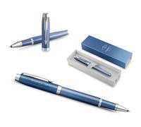 Parker IM Rituals Blue CT - Penna roller con incisione | penna premium | confezione regalo | regalo personalizzato | compleanno (blue)