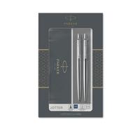 Parker Jotter Duo Set con Penna a Sfera e Matita Portamine in Acciaio Inossidabi