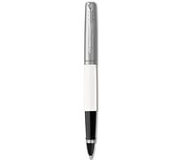 Parker Jotter Originals Penna Roller, Punta Fine, Inchiostro Nero, Bianco Classico