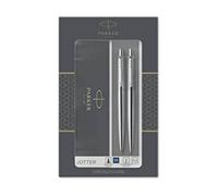 Parker Jotter penna a sfera e portamine set 2pk finiture cromate ad alta lucente