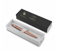 Parker Jotter - Penna a sfera monocromatica XL, con incisione, con confezione regalo, inchiostro blu (colore oro rosa)