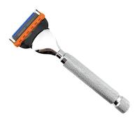 Parker - Manico per rasoio a 5 lame per lame Fusion, impugnatura ponderata e testurizzata per una rasatura fluida, senza tirare, rasoio di lusso pronto da regalare con lama Fusion inclusa