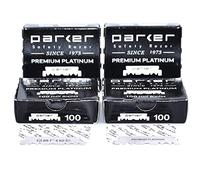 Parker Premium Platinum 1/2 lame, 400 COUNT/400 LAME - Per rasoi da barbiere professionali, rasoi Shavette e rasoi a lama usa e getta che accettano metà di una lama di rasoio a doppio bordo