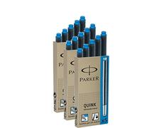 Parker Quink cartucce d' inchiostro standard lunghe, 15 Patronen, blu, 5