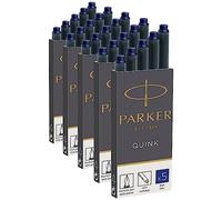Parker Quink cartucce d' inchiostro standard lunghe, 25 Patronen, blu, 5