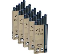 Parker Quink cartucce d' inchiostro standard lunghe, 25 Patronen, Blue Black
