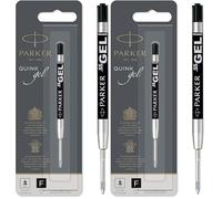 PARKER QUINK ricarica di inchiostro gel, punta fine (0,5 mm), nero, 1 pezzo (Confezione da 2)