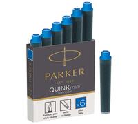 PARKER Quink ricariche per penne stilografiche cartucce corte inchiostro blu