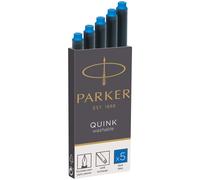 PARKER Quink ricariche per penne stilografiche, cartucce lunghe, inchiostro blu