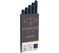 PARKER Quink ricariche per penne stilografiche, cartucce lunghe, inchiostro blu/