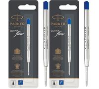 PARKER Quinkflow ricarica per penna a sfera, punta fine, blu (Confezione da 2)