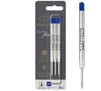 refill sfera quinkflow - punta media - blu - parker - blister 3 pezzi