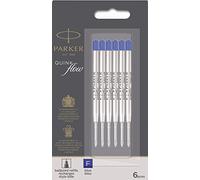 Parker Quinkflow ricariche inchiostro per penne a sfera, punta sottile, blu, pacchetto convenienza 6 pezzi