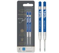 PARKER ricarica gel per penna a sfera, punta media, blu, confezione da 2