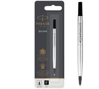 Parker Rollerball Pen Ink Refill Fine Black QUINK Ink 1 Count fine nib pac