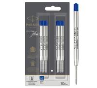 Parker ricariche inchiostro per penne a sfera punta media blu 10 pezzi