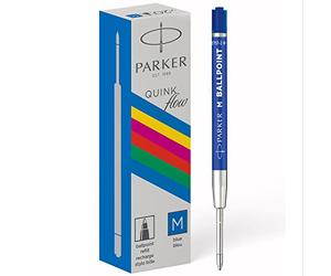 Parker ricariche inchiostro per penne a sfera | punta media | blu | 20 pezzi