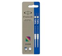 Parker - Ricariche per penna a sfera con inchiostro Gel, punta media, confezione da 2, colore: blu