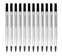 Parker Ricariche per penna a sfera con pennino medio nero medio confezione da 12