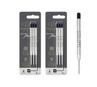 Parker Ricariche per penna a sfera, punta media, inchiostro nero Quinkflow, 3 pezzi, set da 2