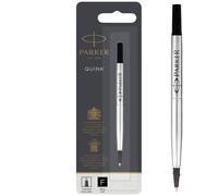 Parker Rollerball Pen Ink Refill Fine Black QUINK Ink 1 Count fine nib pac