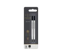 Parker Rollerball Pen Refills Medium Point Black QUINK Ink 2 Count medium