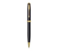 Parker S0818000 Penna a sfera Sonnet, punta argentata, Nero