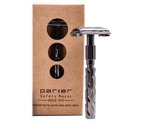 Parker Safety Razor 22R Gumetal Chrome Butterfly Open Double Edge Rasoio di sicurezza per uomo