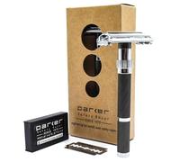 Parker Safety Razor Parker 96R - Long maniglia a farfalla aperta rasoio di sicurezza e 5 Parker Lame da Rasoio a Doppio Bordo