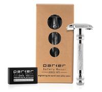 Parker Safety Razor Parker 99R - manico lungo Heavyweight farfalla aperta rasoio di sicurezza e 5 Lame da Rasoio a Doppio Bordo
