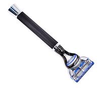 Parker Safety Razor Parker Deluxe nero Fusion Razor Compatibile Con Lunghi strutturato maniglia Cromo