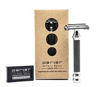 Parker safety razor rasoio di sicurezza 76R apertura a farfalla + 5 lamette da barba parker