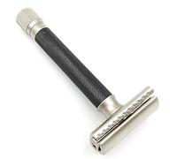 Parker safety razor rasoio di sicurezza variant manico nero + 5 lamette da barba parker