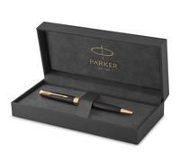 Parker Sonnet Ballpoint Pen | Matte Black Lacquer with Gold Trim | Medium Point Black Ink | Gift Box