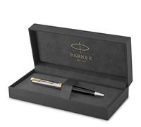 PARKER Sonnet Penna a Sfera, Laccata Metal e Black con Finitura Lucida e Finitur
