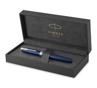PARKER Sonnet Penna Stilografica, Laccatura di Colore Blu con Finiture in Palladio, Pennino Medio, Confezione Regalo