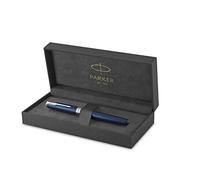 PARKER Sonnet penna stilografica, laccatura di colore blu con finiture in palladio, pennino sottile 18 K - Confezione regalo