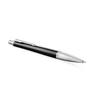 PARKER Urban penna a sfera, Premium Ebony Metal Chiselled (ebano metallizzato cesellato), punta media e ricarica di inchiostro blu (1931615)